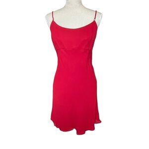 Vintage Jessica McClintock Gunne Sax Red Cami Dress Women’s Size 11/12 Chiffon